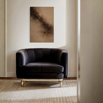 Diagonal shear canvas art piece from LunarHeartCo's STRATA II collection featuring abstract geometric design.