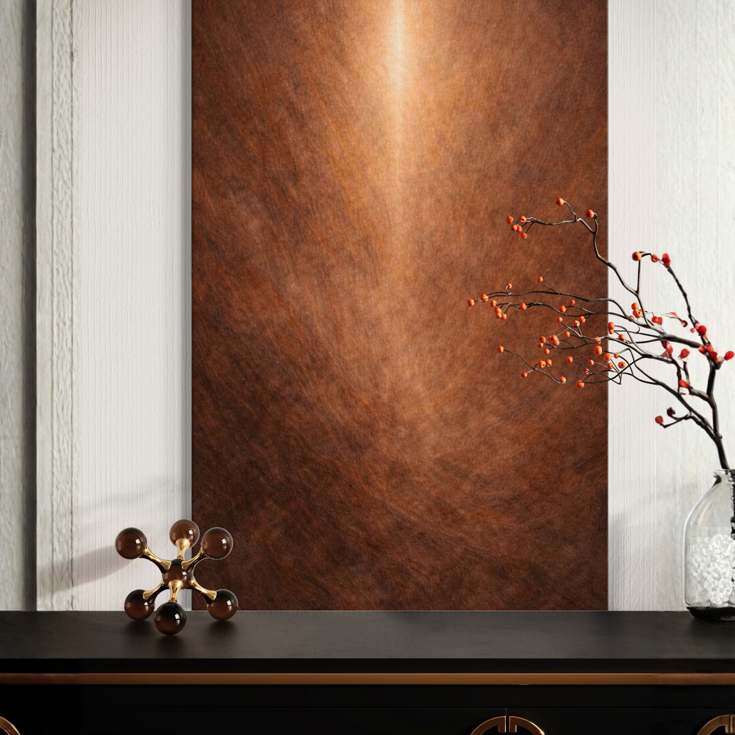 Vertical convergence canvas art by LunarHeartCo featuring abstract geometric design in vibrant colors.
