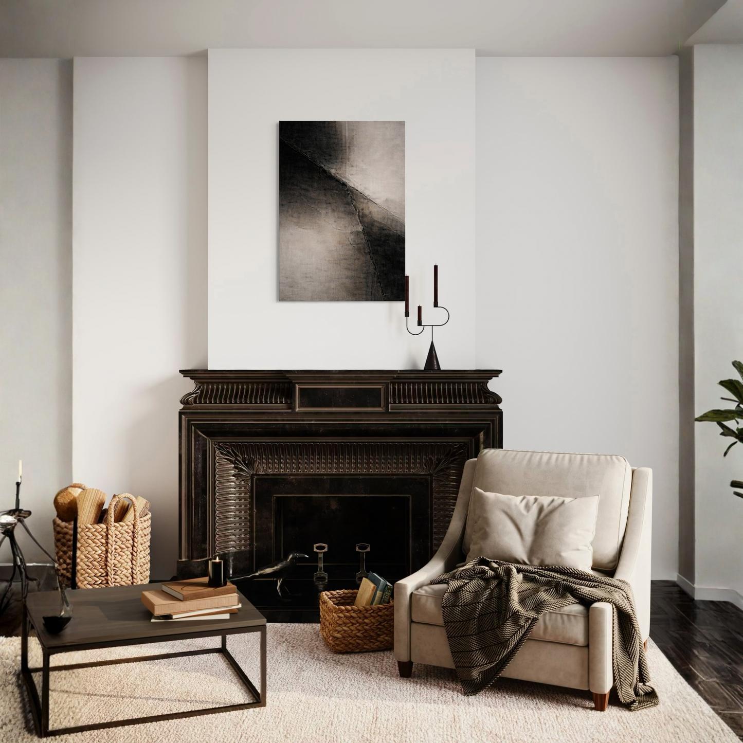 Diagonal Displacement canvas art from LunarHeartCo, featuring abstract geometric design in vibrant colors.