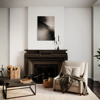 Diagonal Displacement canvas art from LunarHeartCo, featuring abstract geometric design in vibrant colors.