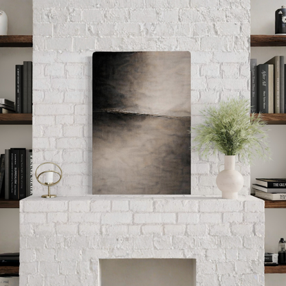 Horizontal convergence canvas art from LunarHeartCo's Divide III collection, featuring abstract geometric design on a textured surface.