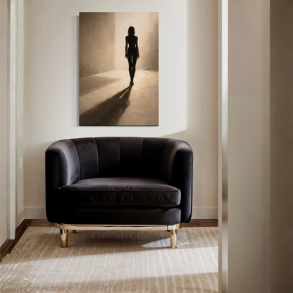 LunarHeartCo Light Study I canvas art featuring soft convergence abstract design on a neutral background.
