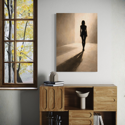 LunarHeartCo Light Study I canvas art featuring soft convergence abstract design in pastel tones on a textured canvas background.