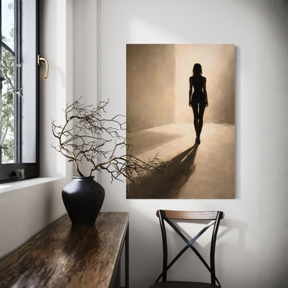 Soft convergence canvas art by LunarHeartCo featuring abstract light study design in vibrant colors