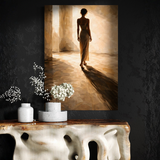 Light Study II canvas art by LunarHeartCo featuring abstract passage of light in soft, luminous tones on textured canvas.