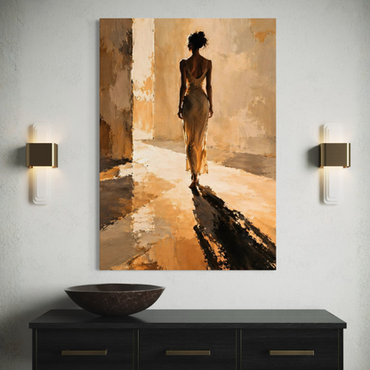 Light Study III Dissolution canvas art by LunarHeartCo featuring abstract, soft-toned artwork on a stretched canvas.