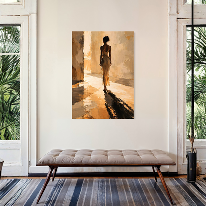 LunarHeartCo Light Study III Dissolution canvas art featuring abstract, luminous design in soft pastel tones on textured canvas.