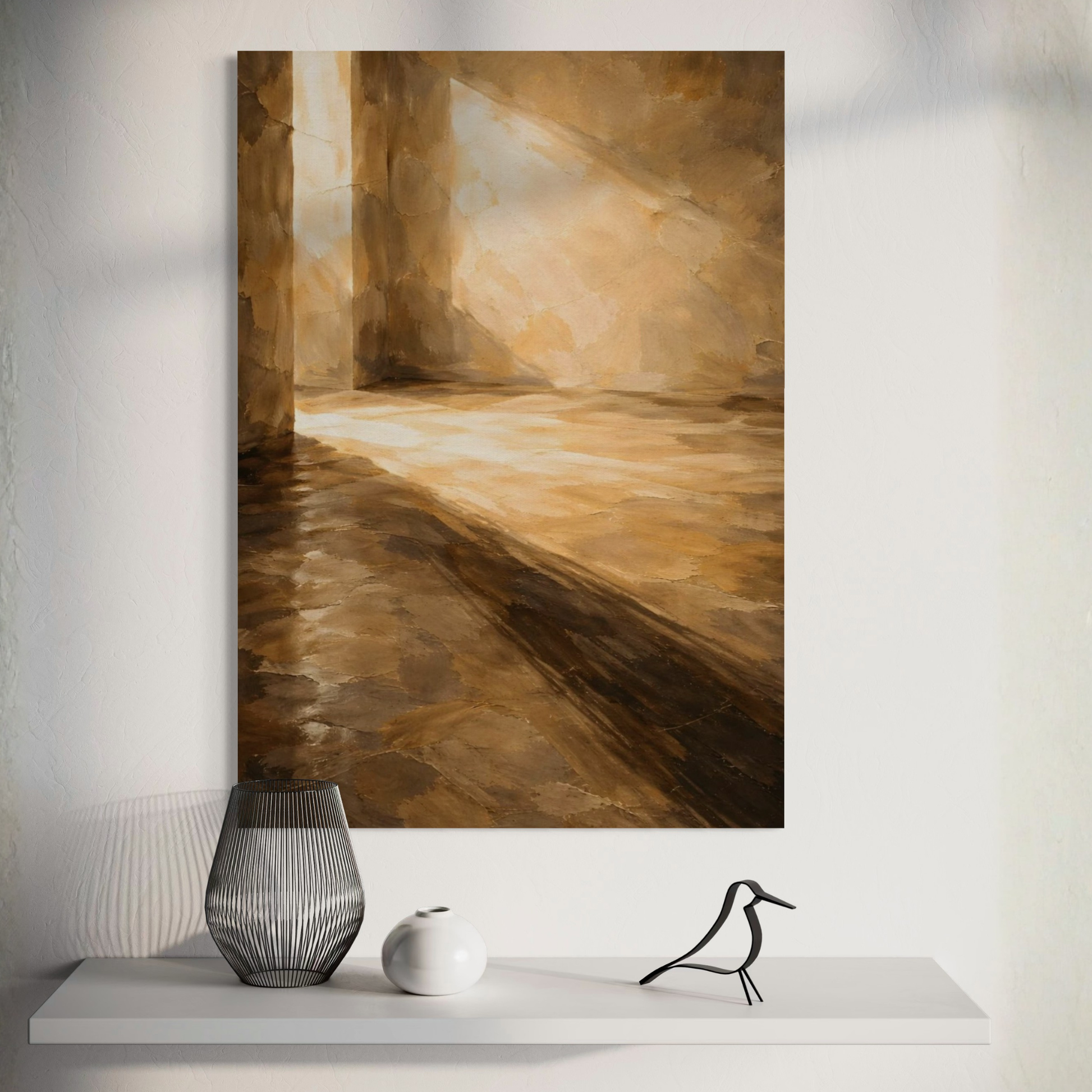 Residual Light canvas art by LunarHeartCo featuring abstract light patterns on a textured surface.