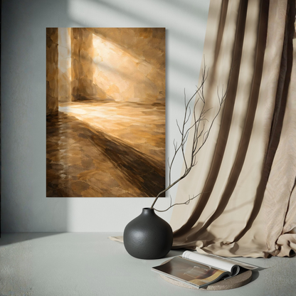 Residual light canvas art by LunarHeartCo, abstract design with soft glowing tones on a textured surface.