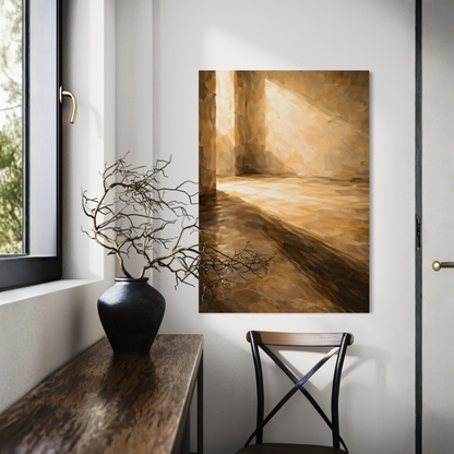 Residual Light canvas art by LunarHeartCo featuring abstract, soft glow effects in a calming, modern design suitable for wall decor