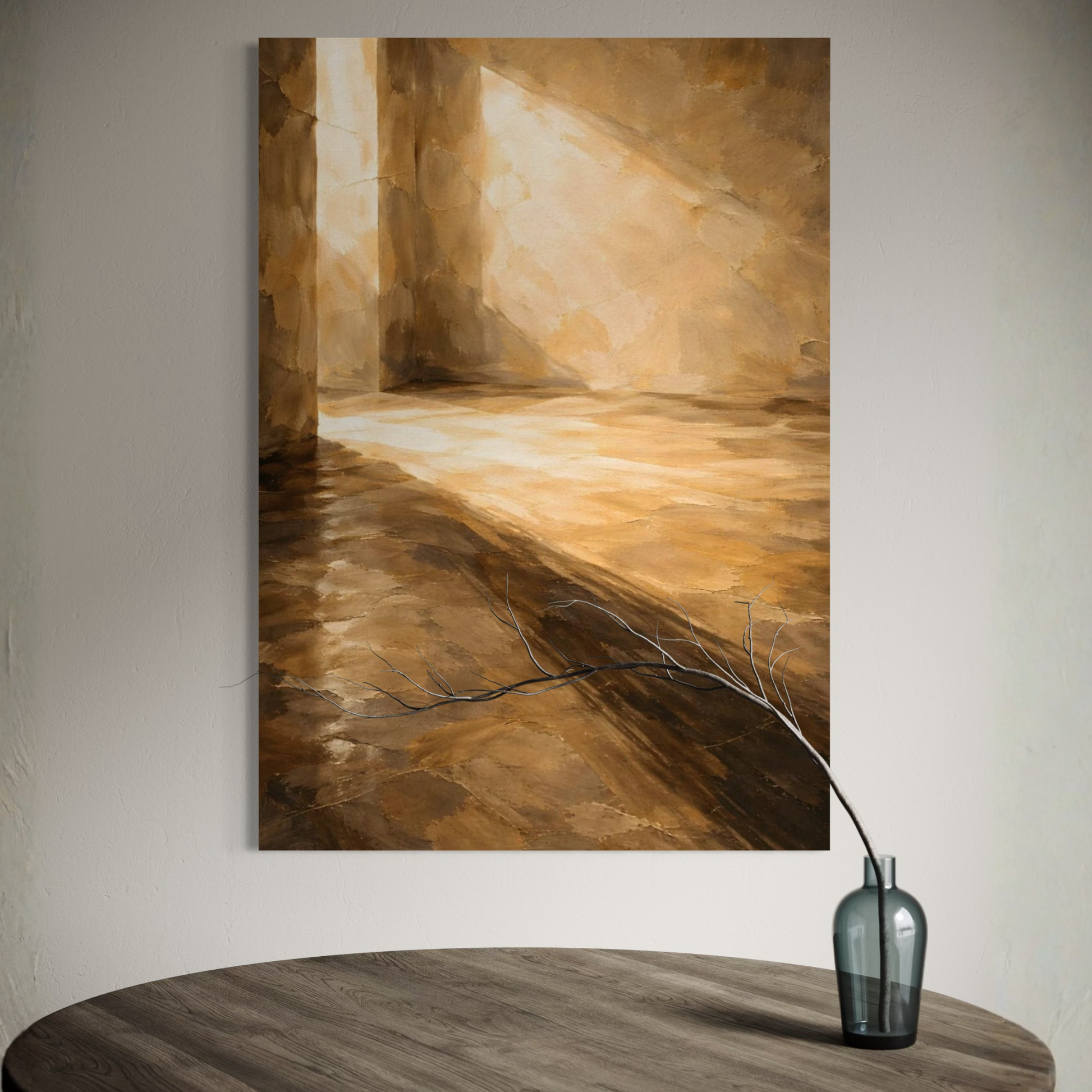 Residual light canvas art by LunarHeartCo, abstract artwork featuring soft, glowing light effects on a textured canvas surface.