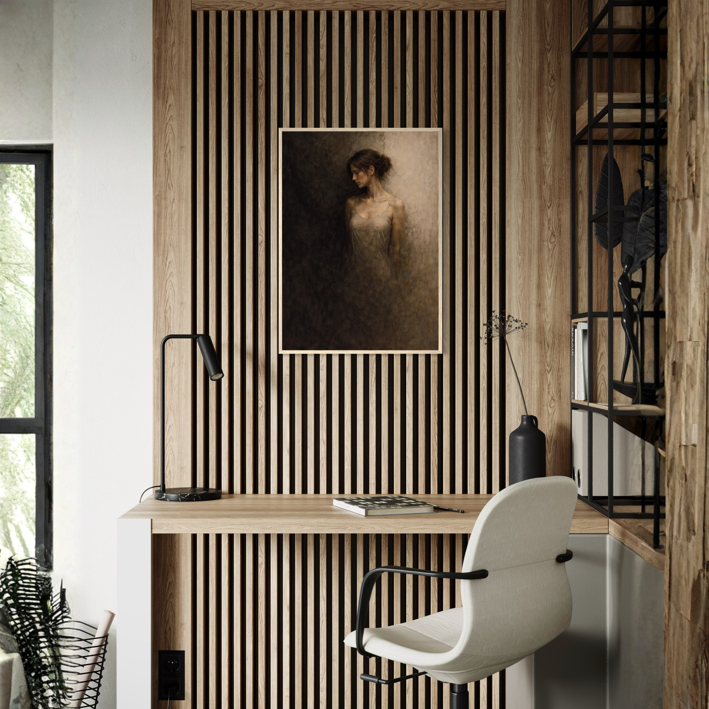 Framed art print titled "WITHIN I — Division" by LunarHeartCo, featuring abstract geometric designs in a sleek frame.