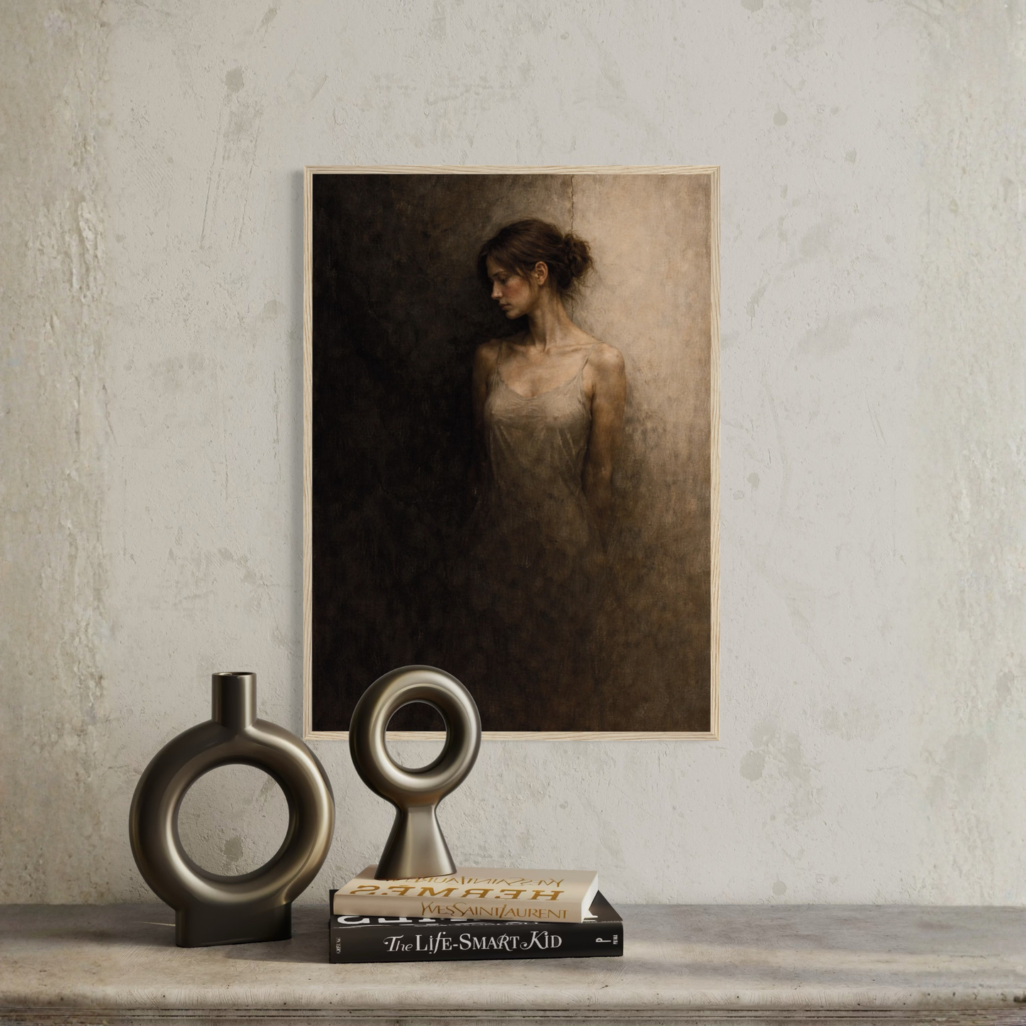 Framed art print "WITHIN I — Division" by LunarHeartCo featuring abstract geometric design in a sleek frame.