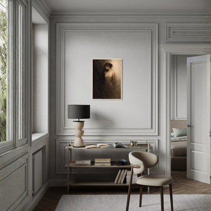 Framed art print titled "WITHIN I — Division" by LunarHeartCo featuring abstract geometric design in a sleek frame.