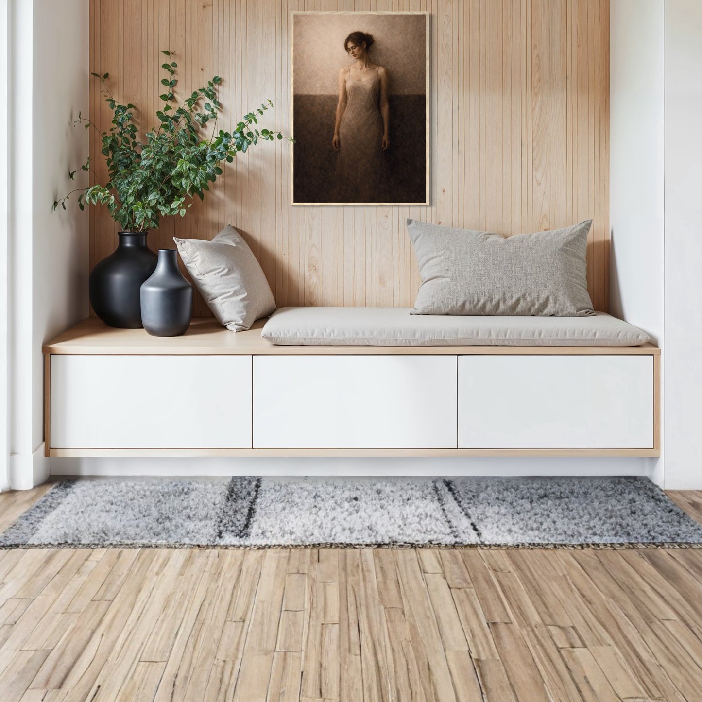 Framed art print "WITHIN II — Descent" by LunarHeartCo featuring abstract, dark-toned artwork in a sleek frame.