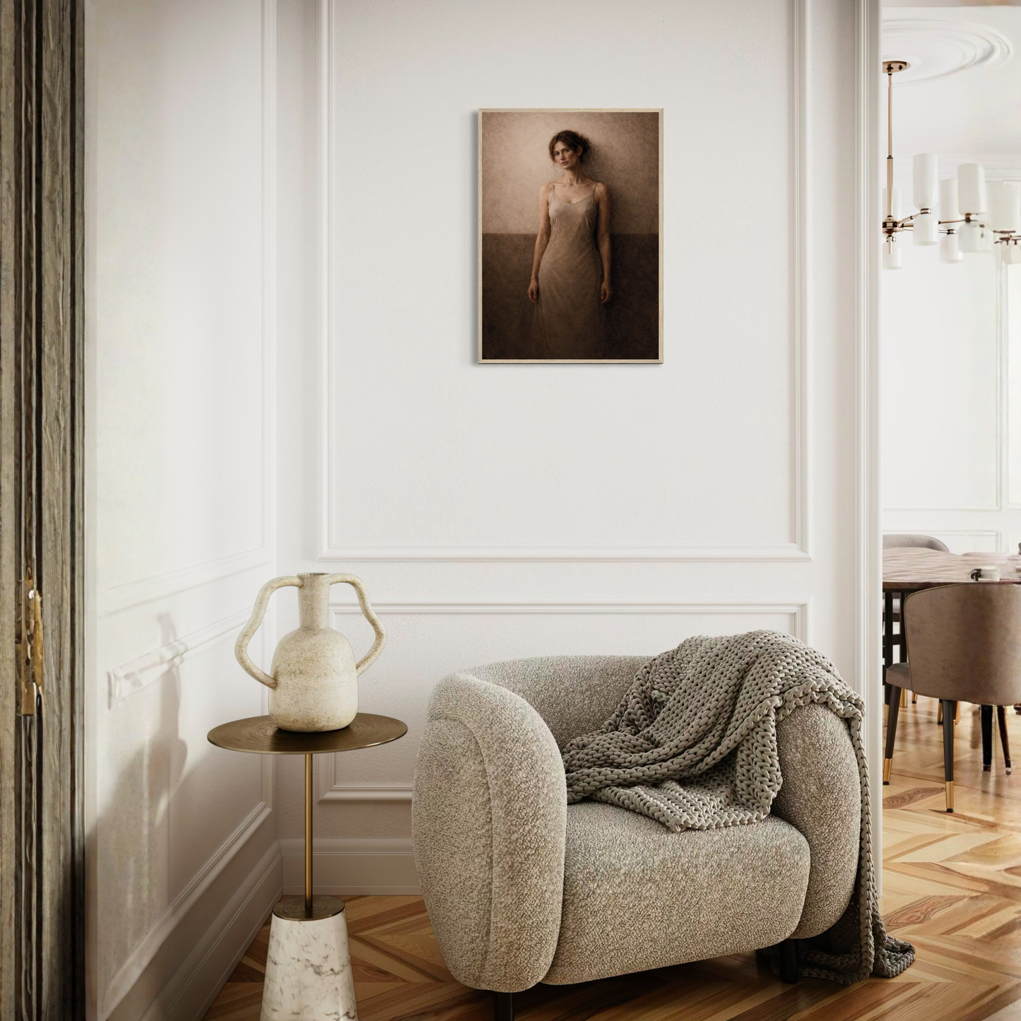 Framed art print titled "WITHIN III — Presence" by LunarHeartCo, featuring abstract design in a sleek frame.