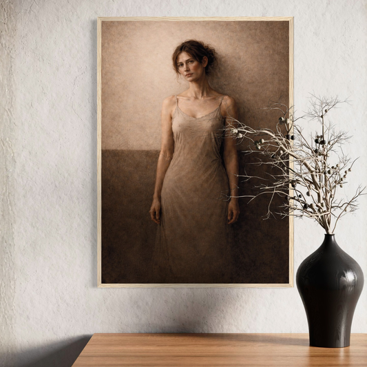 Framed art print titled WITHIN III — Presence by LunarHeartCo featuring abstract, colorful designs in a sleek black frame.