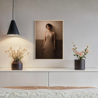 Framed art print titled WITHIN III — Presence by LunarHeartCo featuring abstract, colorful designs on a white background.