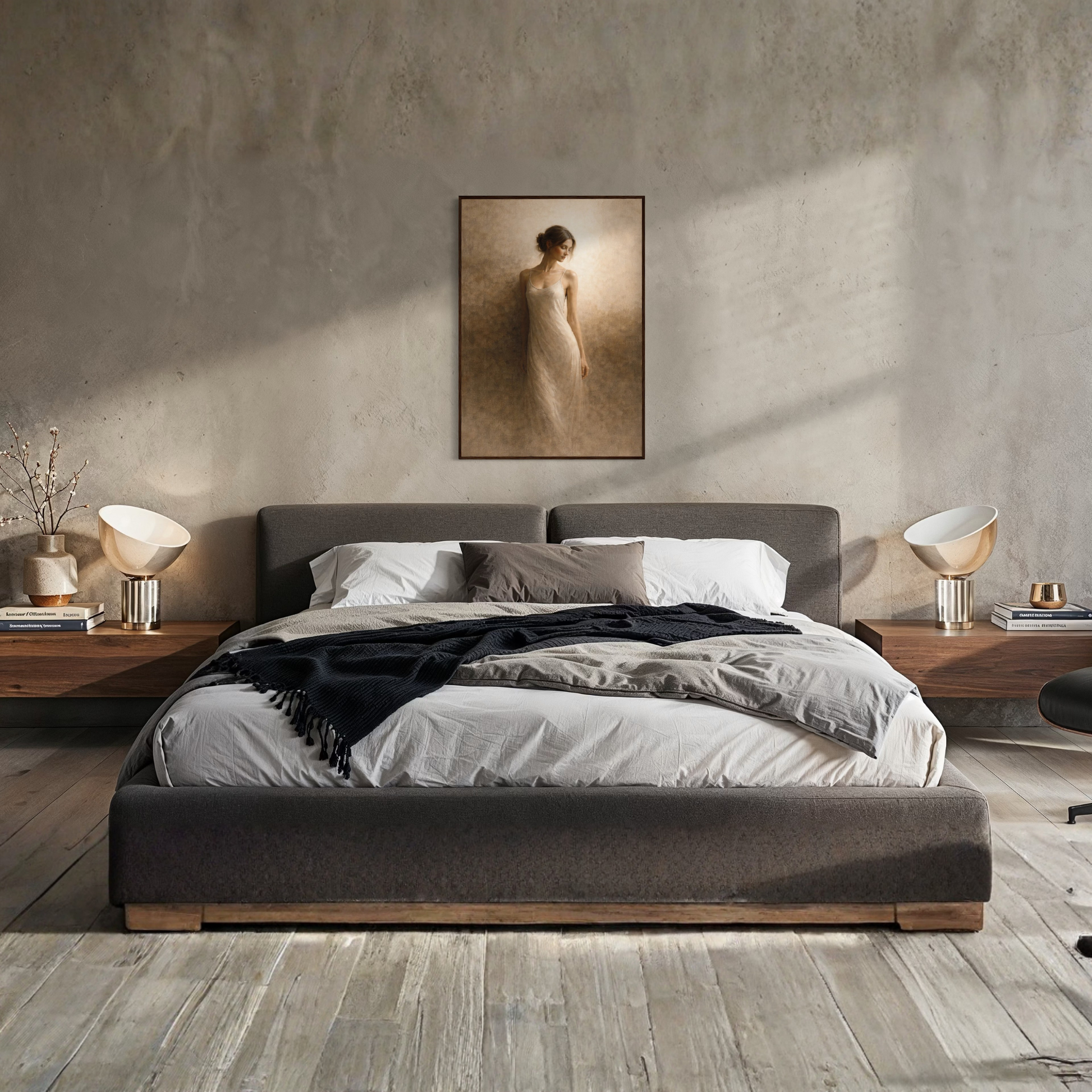 Framed art print "Threshold II — Passage" by LunarHeartCo featuring abstract, textured artwork in a sleek frame.