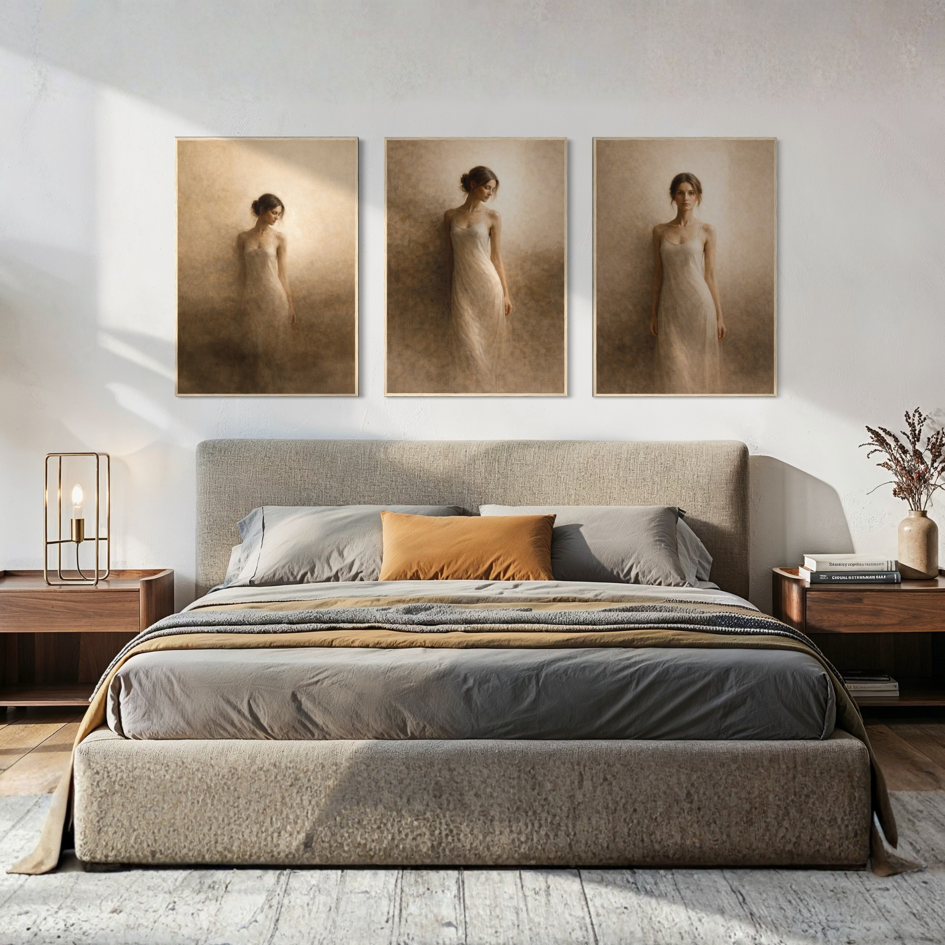 LunarHeartCo framed art from the Threshold Complete Three-Piece Series, featuring abstract designs on white backgrounds.