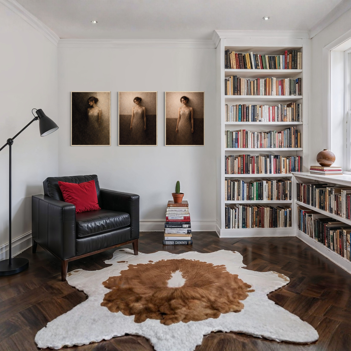 LunarHeartCo WITHIN complete 3-piece framed art series featuring abstract, colorful designs on white backgrounds.