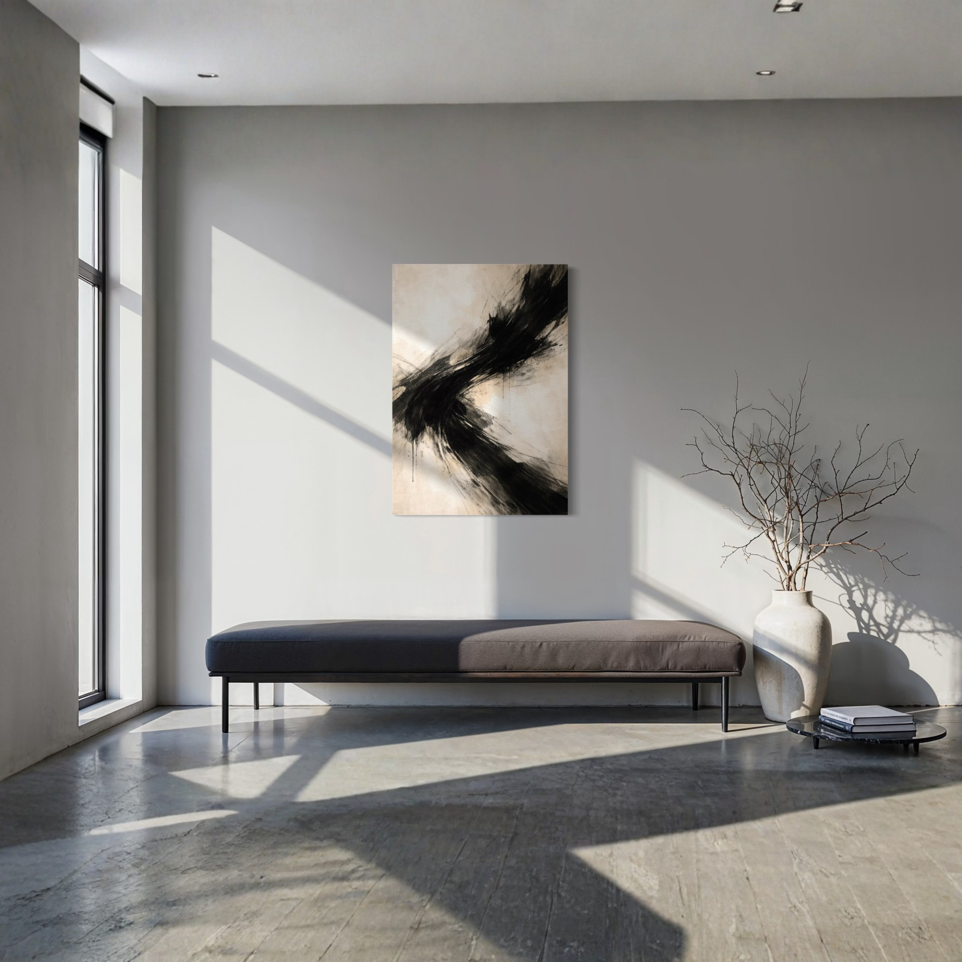 LunarHeartCo AXIS II counterforce canvas art featuring abstract geometric design on textured canvas.