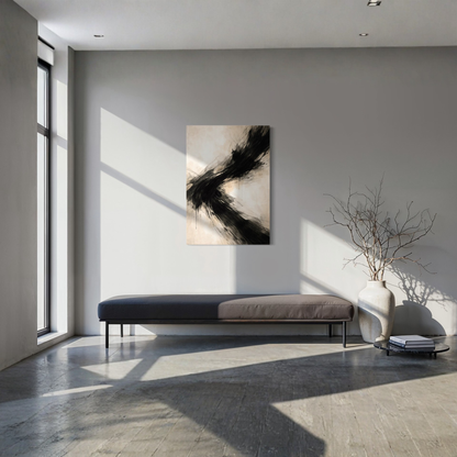 LunarHeartCo AXIS II counterforce canvas art featuring abstract geometric design on textured canvas.
