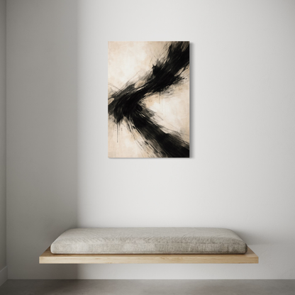 LunarHeartCo AXIS II Counterforce canvas art featuring abstract geometric design in vibrant colors on textured canvas surface