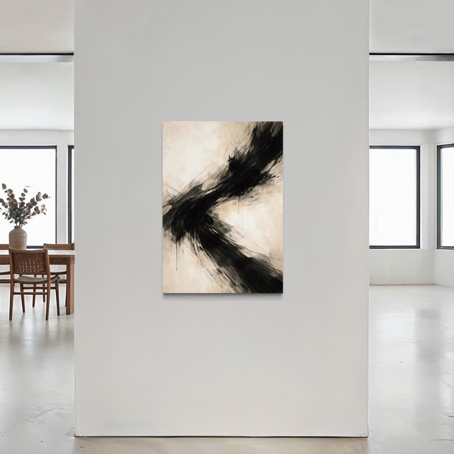 LunarHeartCo AXIS II Counterforce canvas art featuring abstract geometric design in blue and gray tones.
