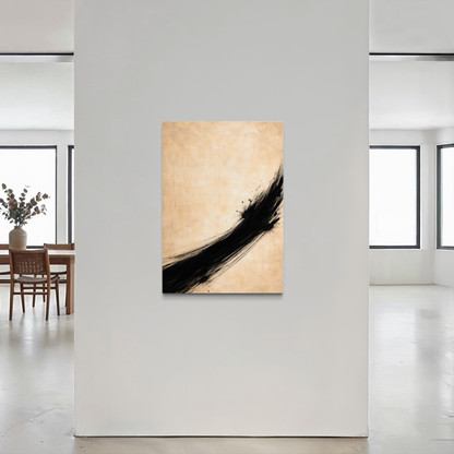 LunarHeartCo VECTOR I Rise canvas art print featuring abstract design in soft, muted tones on textured canvas.