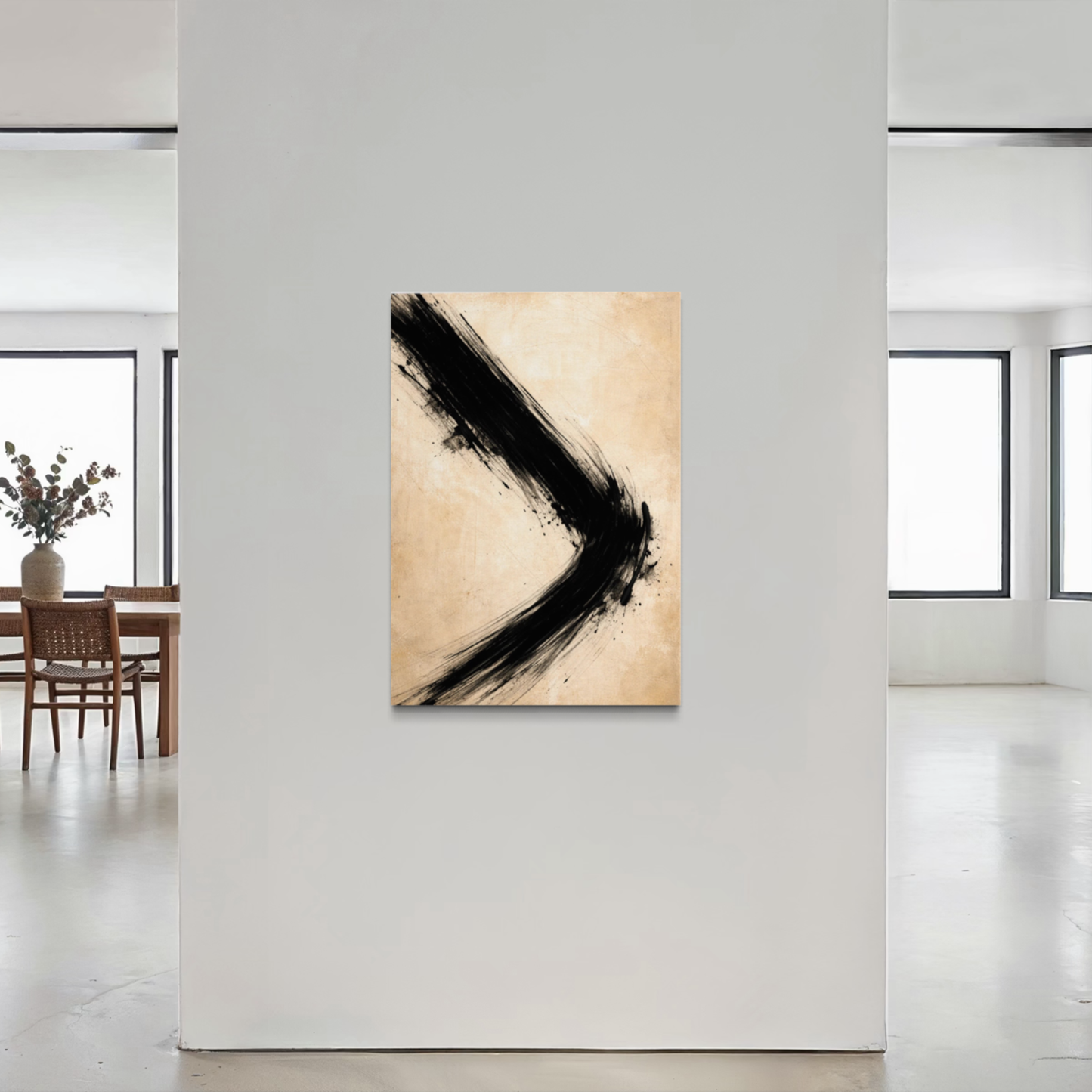 LunarHeartCo VECTOR II canvas art featuring a modern, abstract shift design on a textured canvas surface.