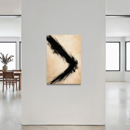LunarHeartCo VECTOR II canvas art featuring a modern, abstract shift design on a textured canvas surface.