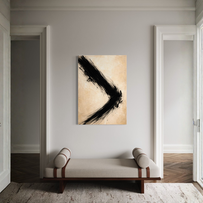 LunarHeartCo VECTOR II shift canvas art featuring abstract design in shades of blue and gray on textured canvas.