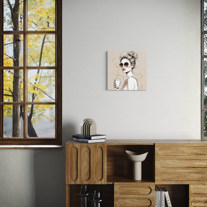 LunarHeartCo LINE STUDY M1 wall art canvas featuring a 16x16 inch abstract design for modern home decor.