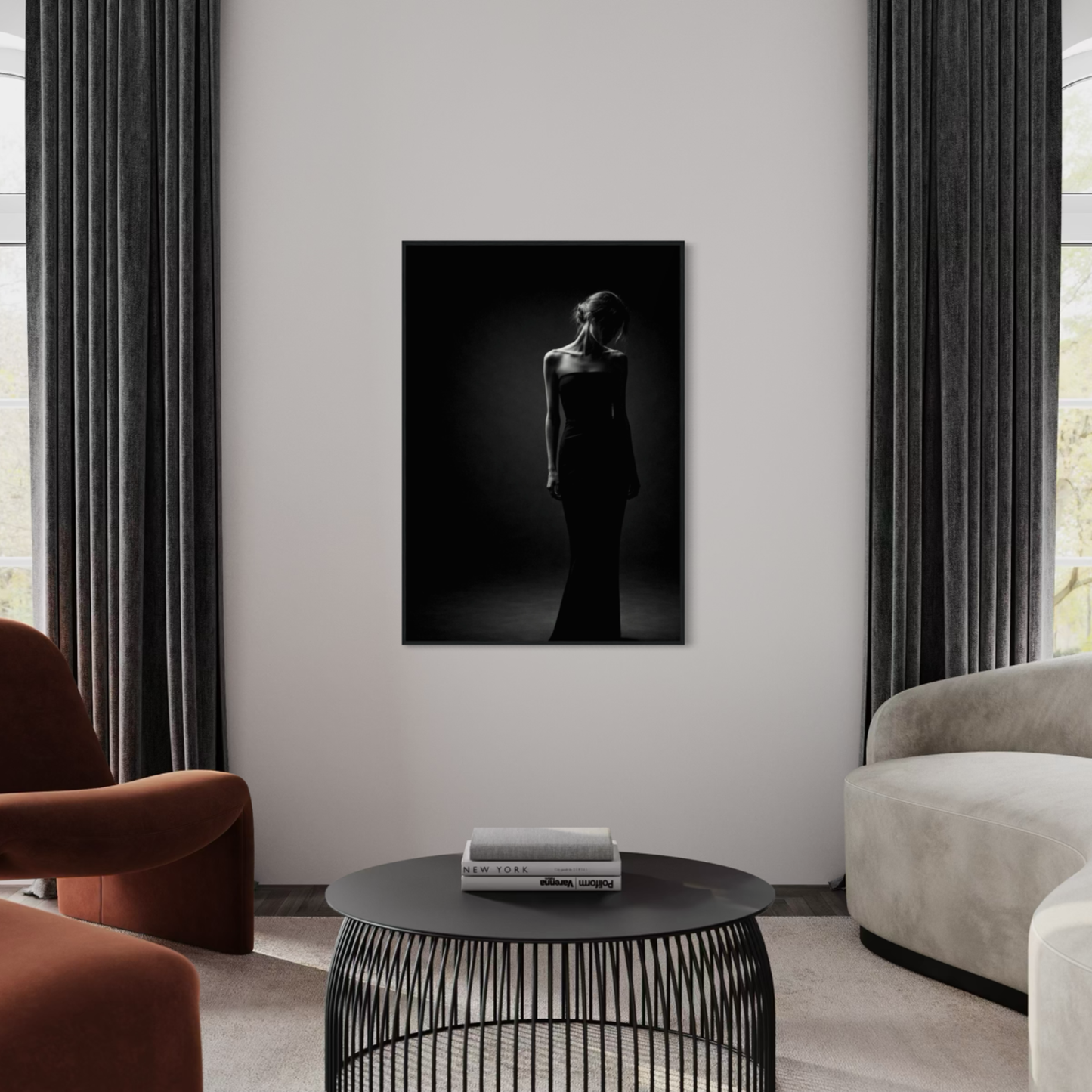 Framed fine art print titled "Presence" by LunarHeartCo, featuring abstract, textured artwork suitable for wall decor.