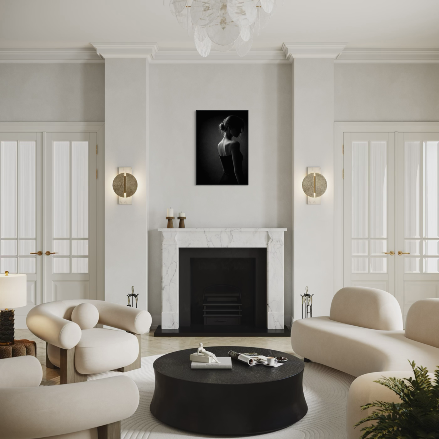Framed Muse III distance-themed fine art print by LunarHeartCo, showcasing abstract, artistic wall art with a modern aesthetic.