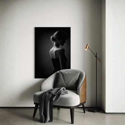Framed editorial fine art print titled Muse III by LunarHeartCo, showcasing abstract and textured wall art in a modern frame.