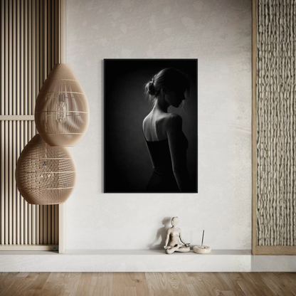 Framed editorial fine art print "Muse III" by LunarHeartCo, featuring abstract musical notes and artistic design on wall art.
