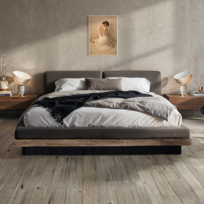 Framed art print titled "STILLNESS, HELD II — Resting" by LunarHeartCo, featuring a serene, abstract design in a sleek frame.