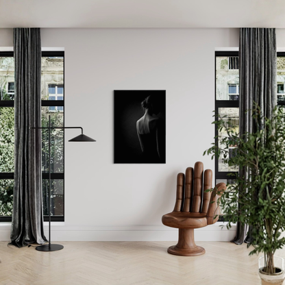 Framed fine art print titled "Withdrawal" by LunarHeartCo, featuring abstract, muted tones in a modern wall art design.