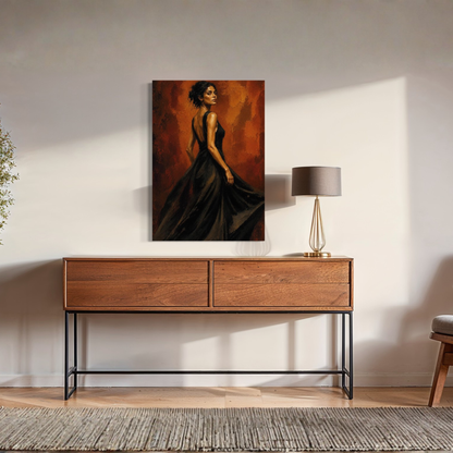 LunarHeartCo FIGURE STUDY V — Velocity canvas art featuring abstract figure design on textured canvas background.