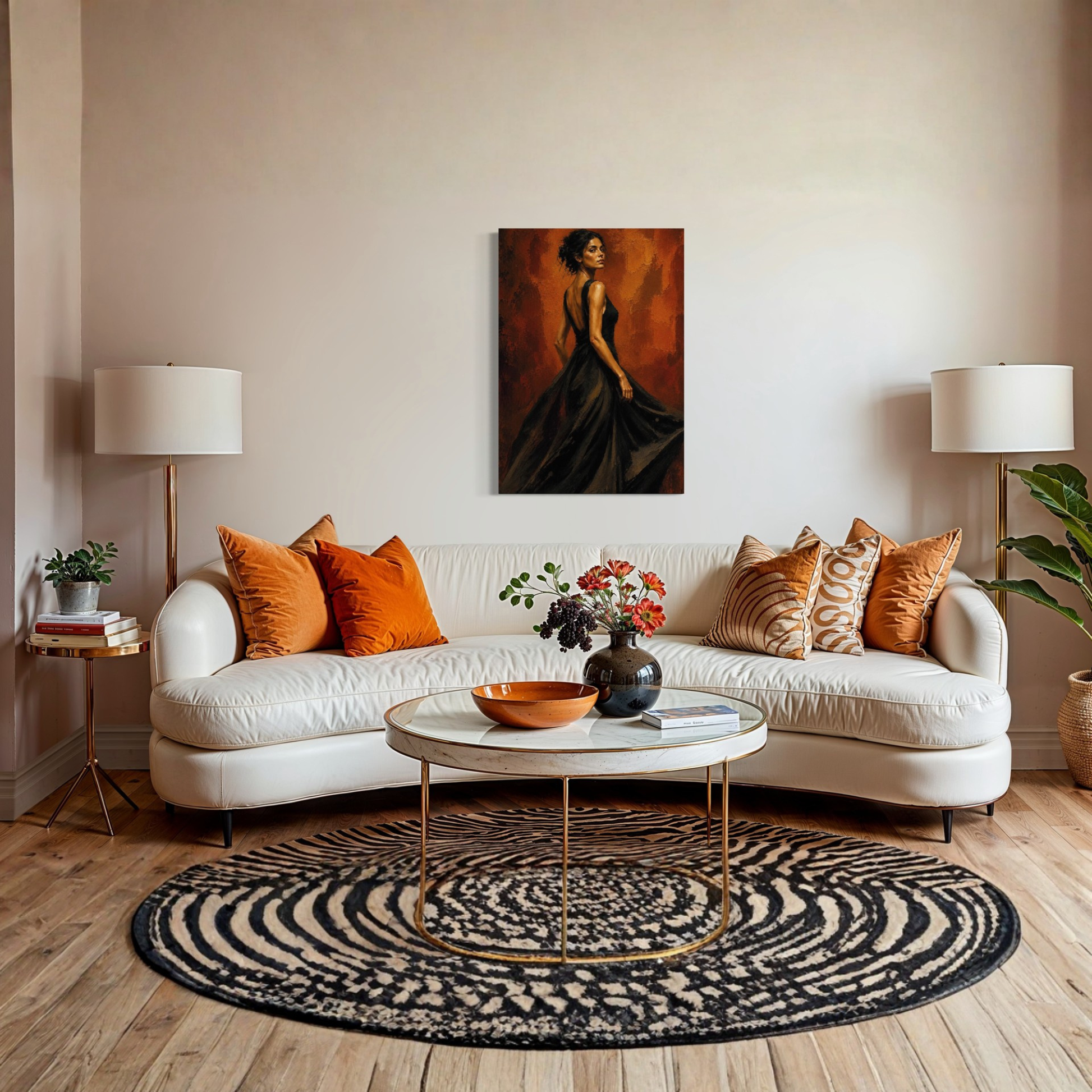 LunarHeartCo FIGURE STUDY V — Velocity canvas art featuring abstract figure design on textured canvas background.