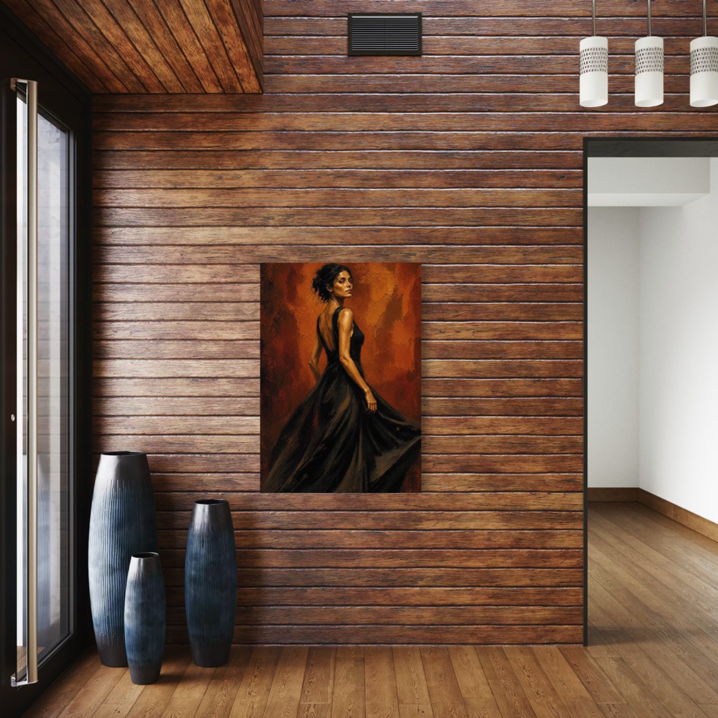 LunarHeartCo FIGURE STUDY V — Velocity canvas art featuring abstract figure design on textured canvas background.
