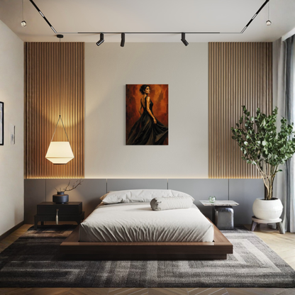LunarHeartCo FIGURE STUDY V — Velocity canvas art depicting an abstract figure on a textured canvas background