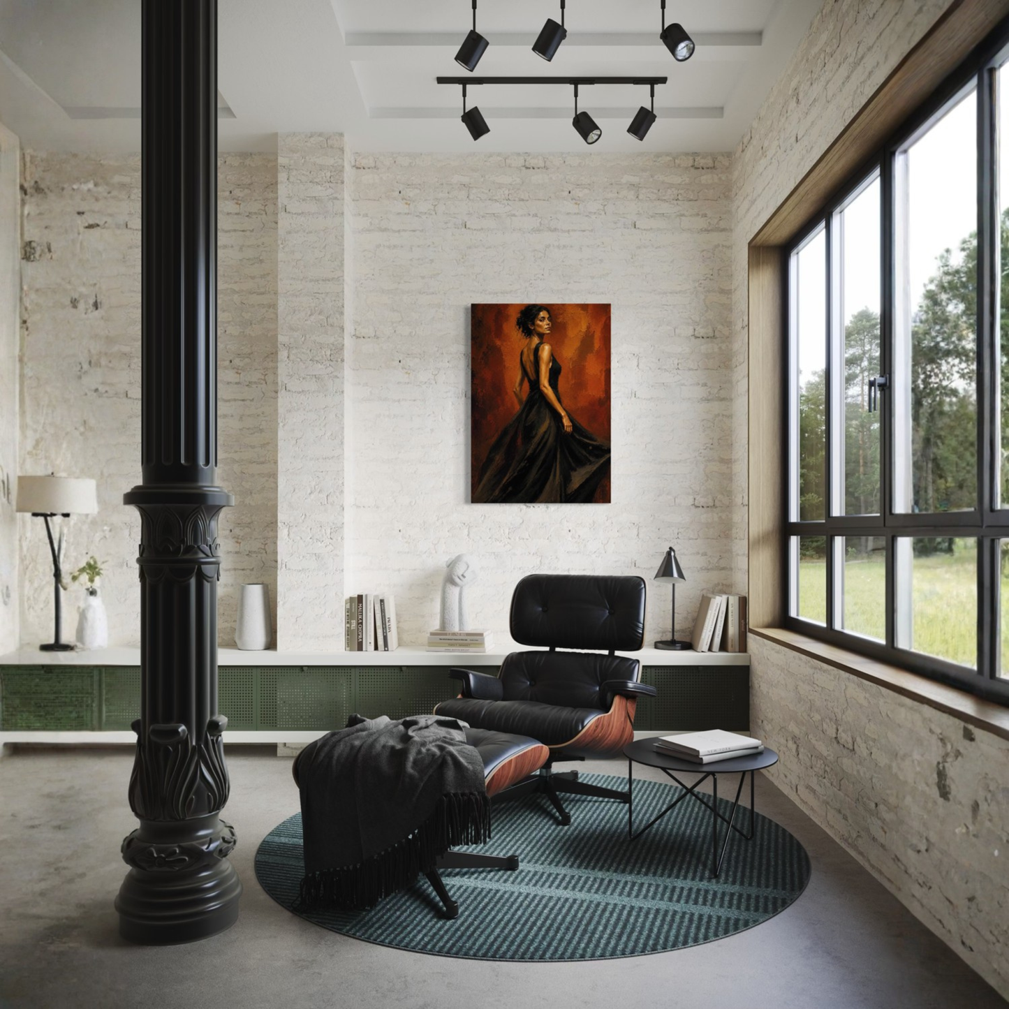 LunarHeartCo FIGURE STUDY V Velocity canvas art featuring abstract figure design on textured canvas surface.