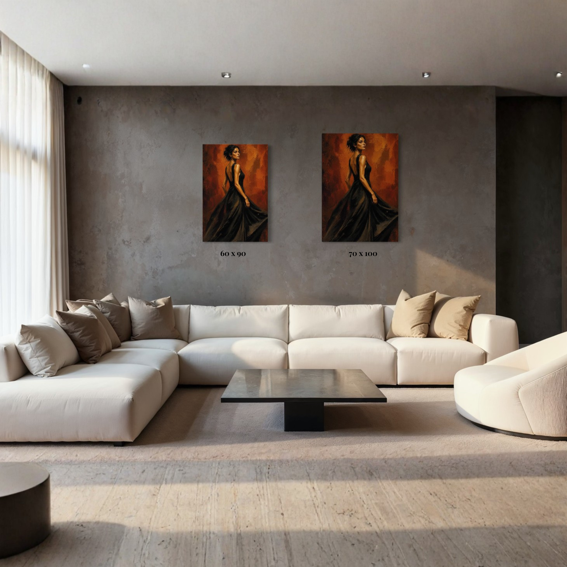 LunarHeartCo FIGURE STUDY V — Velocity canvas art featuring abstract figure design on textured canvas background