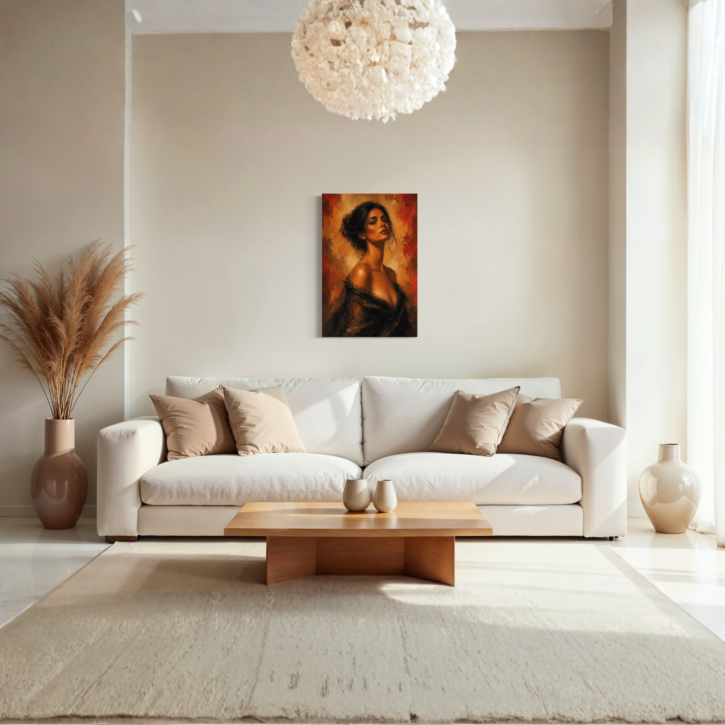 LunarHeartCo FIGURE STUDY VI canvas art featuring an abstract unbound human figure on a textured canvas background.
