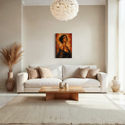 LunarHeartCo FIGURE STUDY VI canvas art featuring an abstract unbound human figure on a textured canvas background.