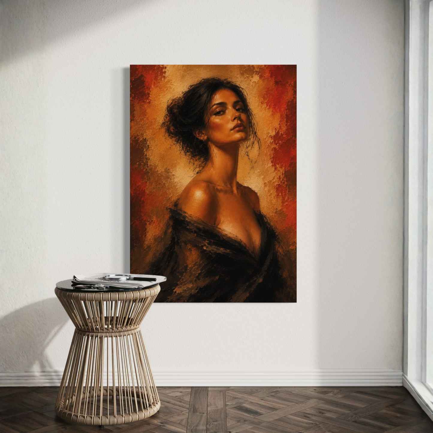 LunarHeartCo FIGURE STUDY VI unbound canvas art showcasing a detailed figure drawing on a textured canvas.
