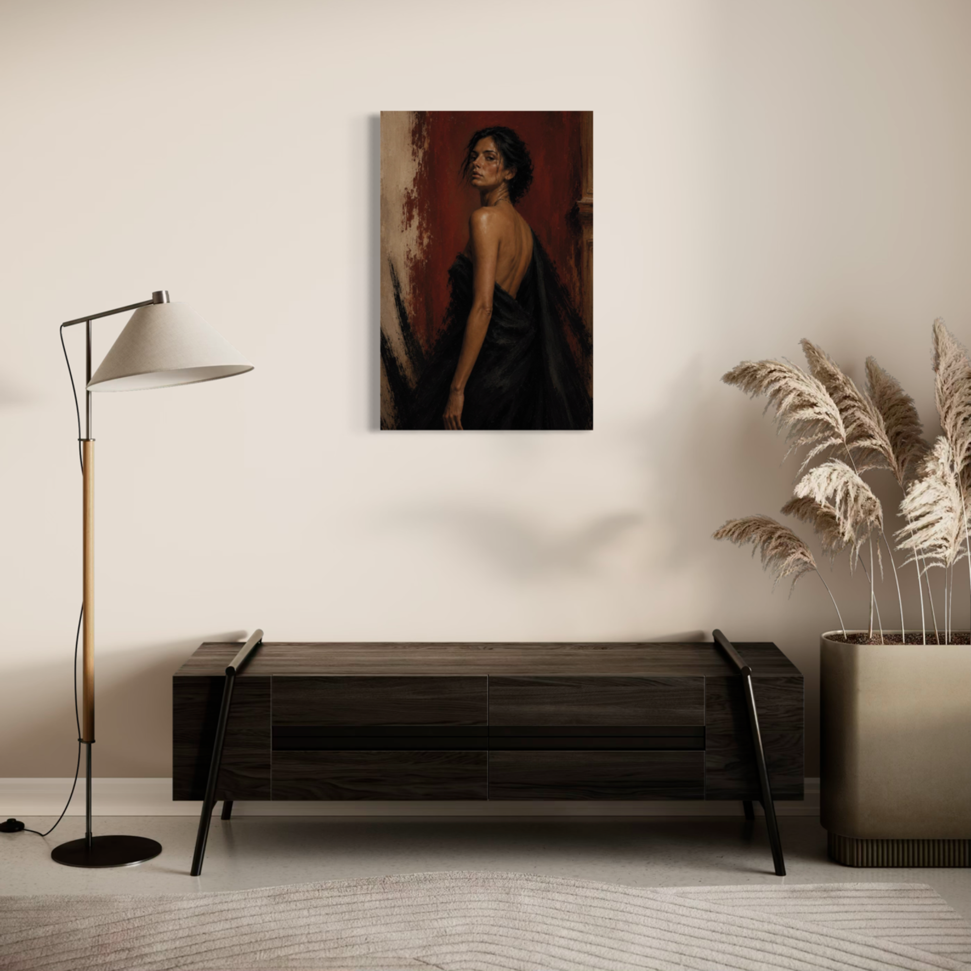 Figure Study IX — Defiance canvas art by LunarHeartCo featuring a detailed figure study on textured canvas.
